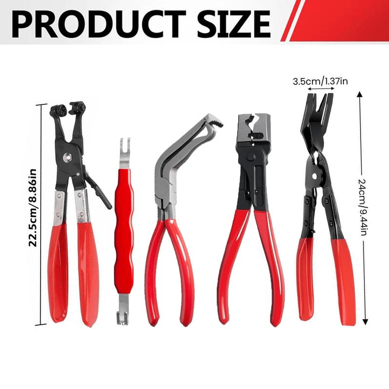 Frolunora® High-Carbon Steel Automotive Electrical Disconnect Pliers Kit - Multi-Function Auto Repair Removal Tools
