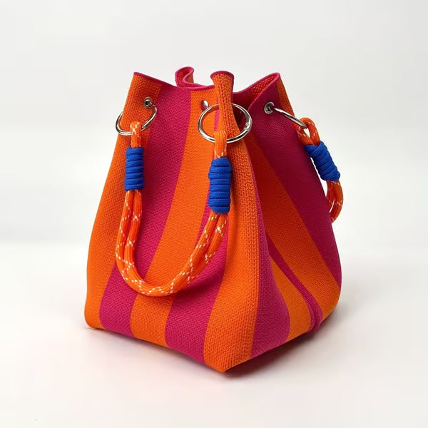 Frolunora® Crochet Bucket Bag for Women – Handmade Woven Summer Beach Shoulder Bag