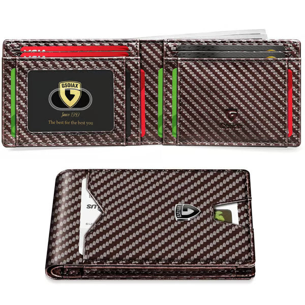 Frolunora®  Men's Slim Wallet with RFID Blocking