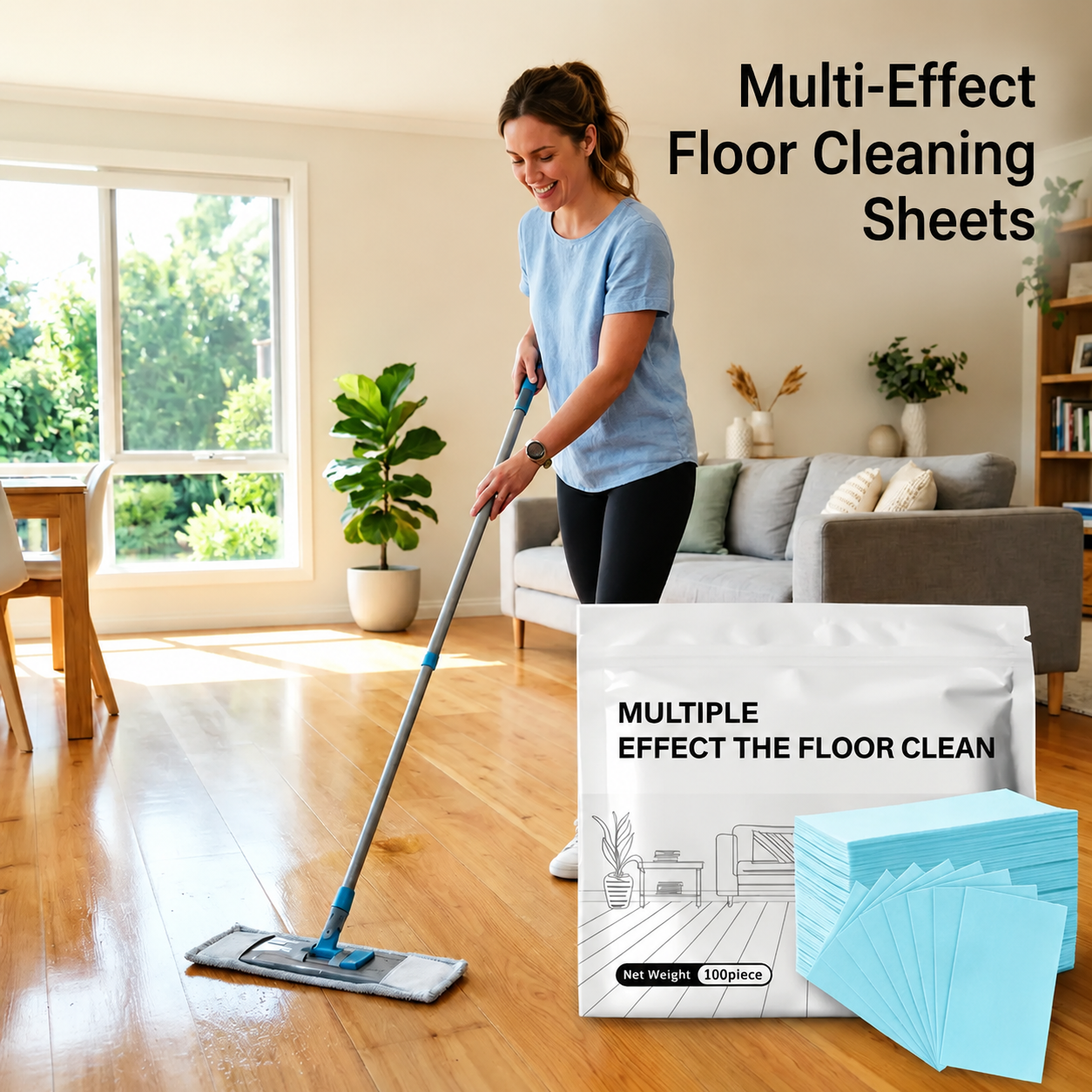 Frolunora® 100 Piece Floor Cleaning Tablets Multi - Surface Cleaner for Hardwood Laminate Tile & RV Walls Antibacterial Deodorization Maintenance