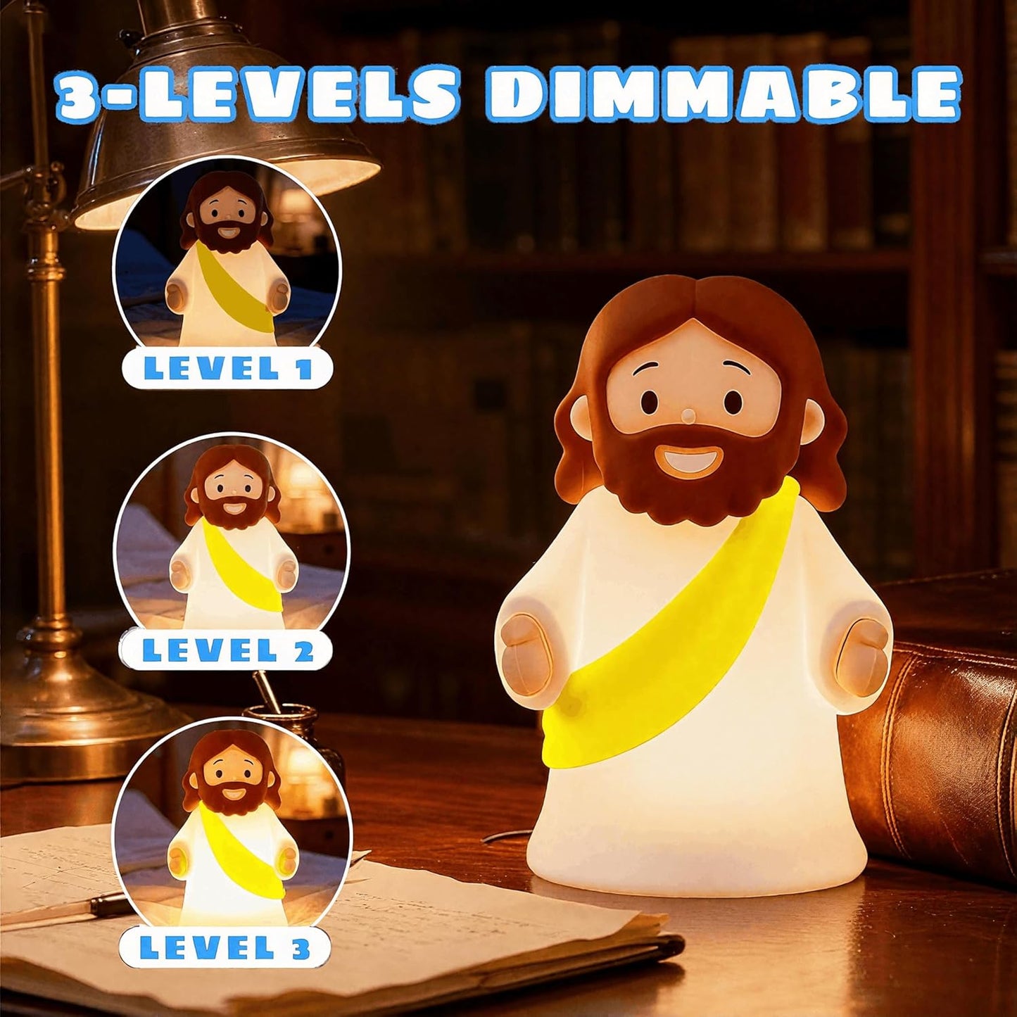 Frolunora® Glowing Jesus Tap Light Easter Ornament: Merge Playful Charm with His Care
