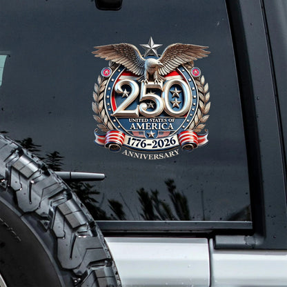 Frolunora® United States 250th Anniversary - Eagle 1776-2026 - Weatherproof & Car Wash Safe upsell
