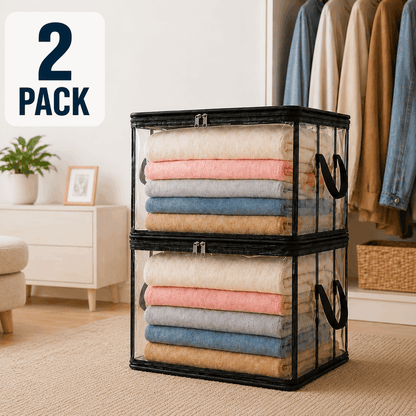 Frolunora® 📦Large Heavy-Duty Thick Plastic Clear Storage