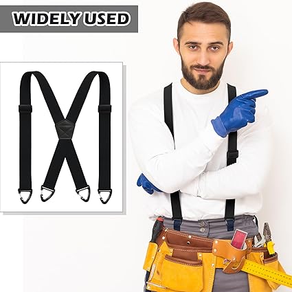 Frolunora® Men's X-Back Suspenders with Hook Clips