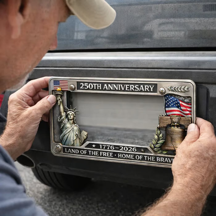 Frolunora® 250th Anniversary Commemorative License Plate Frame