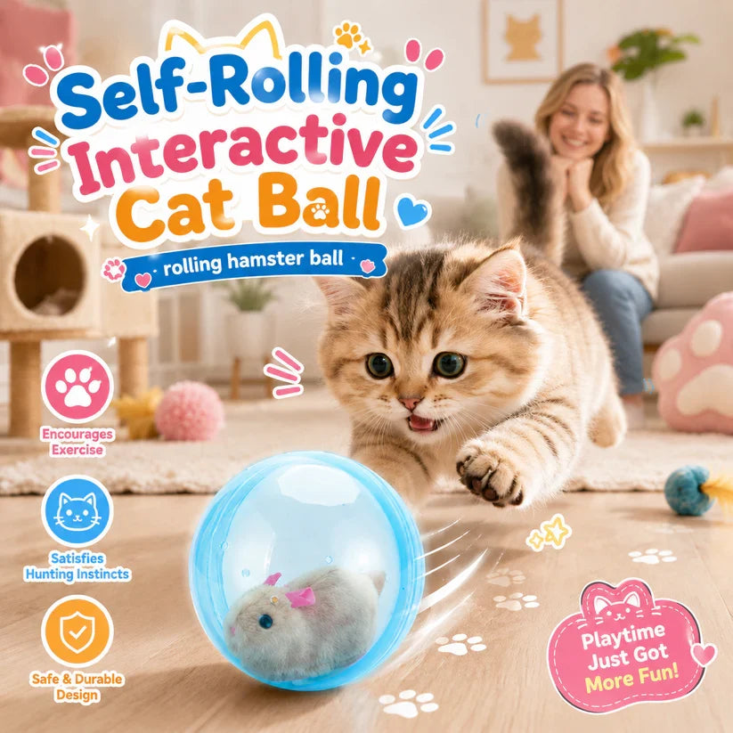 Frolunora® Self-Rolling Interactive Cat Ball