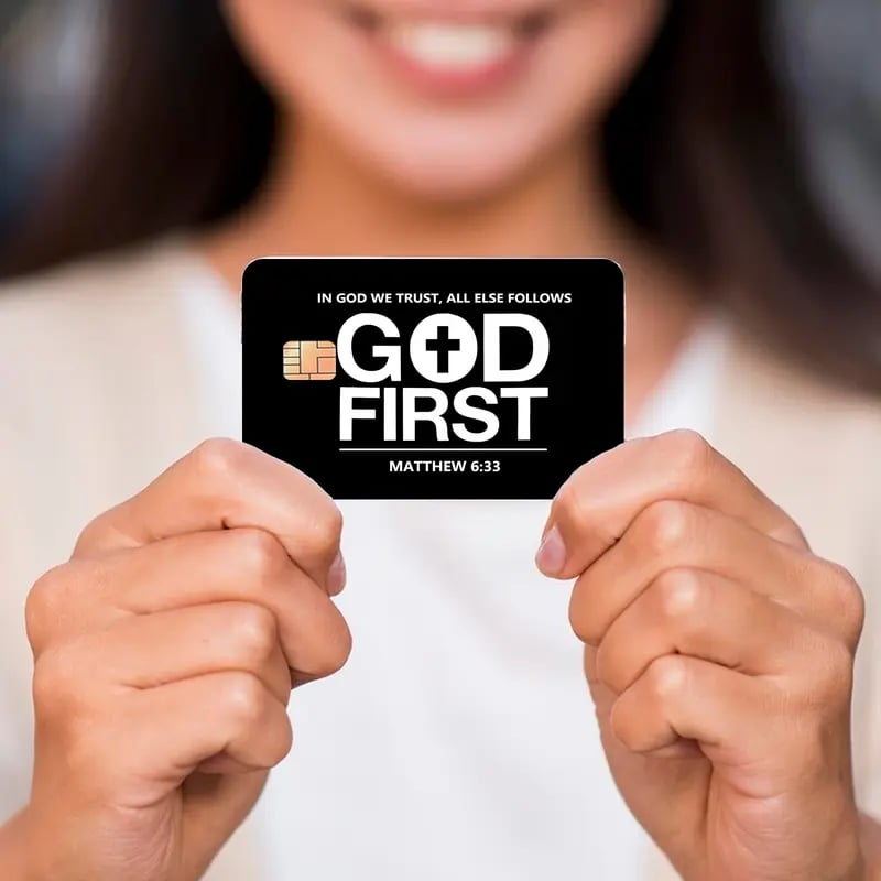 Frolunora® 💳✝️ Faith & Patriot Card Sticker Set – Inspirational Credit Card Stickers with Cross & Scripture Designs