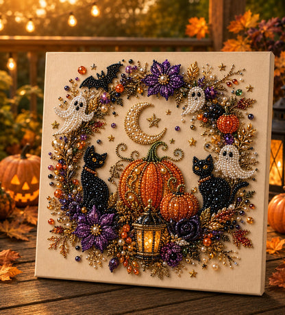 Frolunora® 👻Halloween Pearl Art DIY Kit – Turn Tiny Pearls into Spooky-Cute Magic