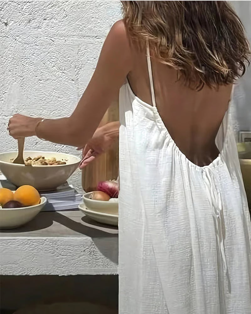 Frolunora® Adjustable backless strap dress – show off your charm