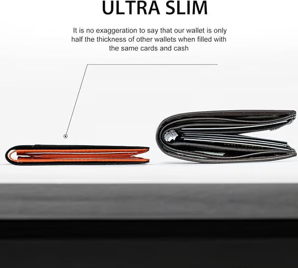 Frolunora®  Men's Slim Wallet with RFID Blocking