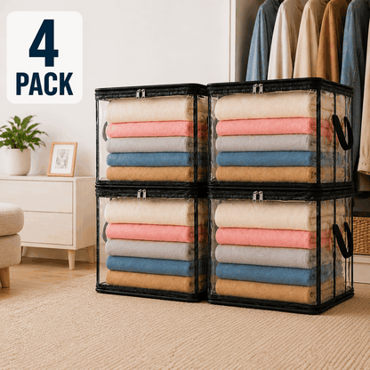 Frolunora® 📦Large Heavy-Duty Thick Plastic Clear Storage