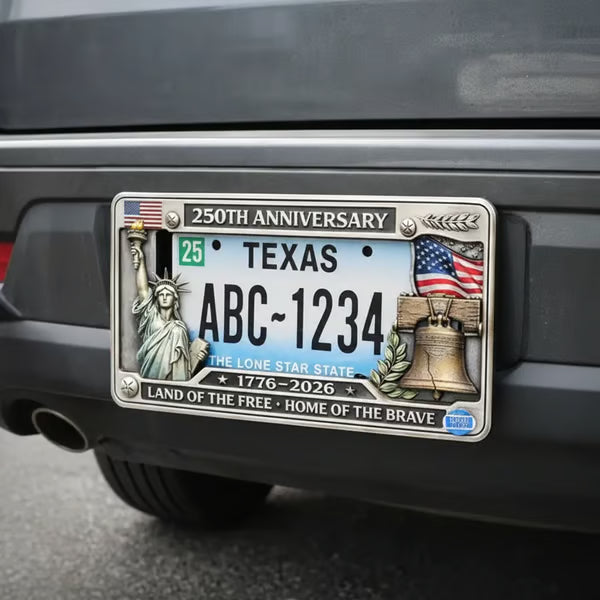 Frolunora® 250th Anniversary Commemorative License Plate Frame