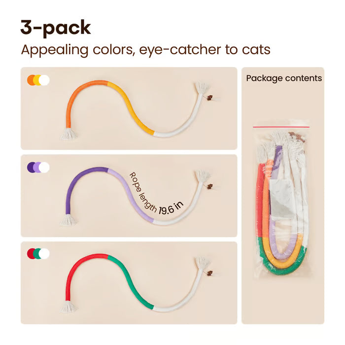 Frolunora® Cat Chew Rope Toys | Safe Teeth Cleaning & Calming Kitty Toys