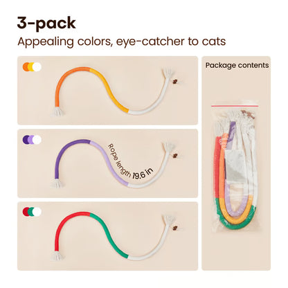 Frolunora® Cat Chew Rope Toys | Safe Teeth Cleaning & Calming Kitty Toys