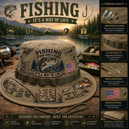 Frolunora® 🎣 Fishing Is a Way of Life Boonie Hat