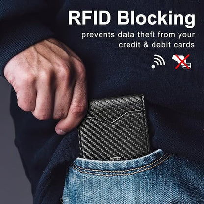Frolunora®  Men's Slim Wallet with RFID Blocking