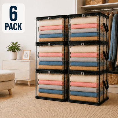 Frolunora® 📦Large Heavy-Duty Thick Plastic Clear Storage