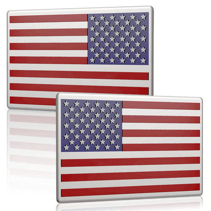 Frolunora® 3D American Flag Emblem Decal - Aluminum Alloy Material (Not Plastic) upsell