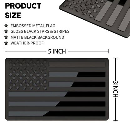 Frolunora® 3D American Flag Emblem Decal - Aluminum Alloy Material (Not Plastic) upsell