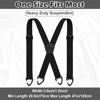 Frolunora® Men's X-Back Suspenders with Hook Clips