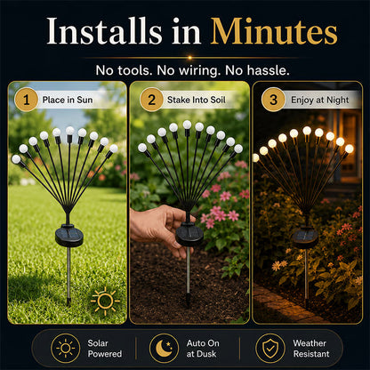 Frolunora® IP65 Waterproof Solar Powered Firefly Light (10 BULBS)