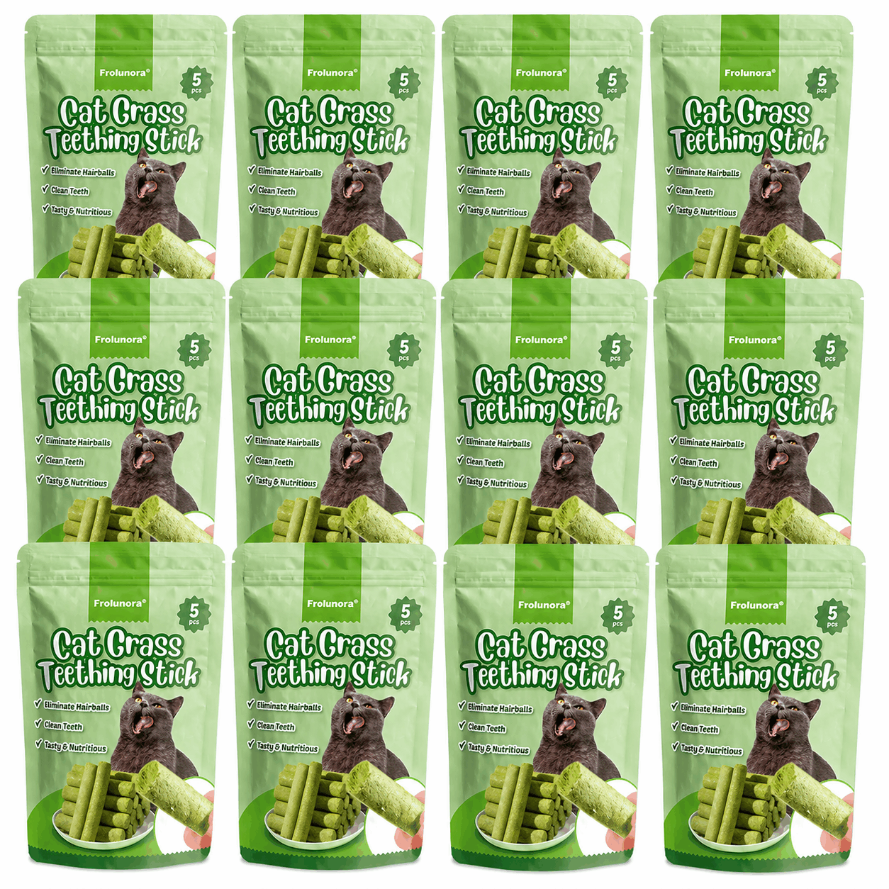 Frolunora® Cat Grass Teething Sticks 😺