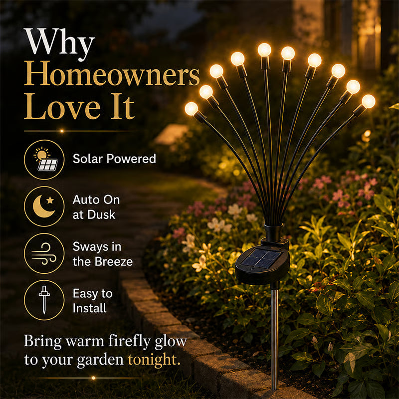 Frolunora® IP65 Waterproof Solar Powered Firefly Light (10 BULBS)