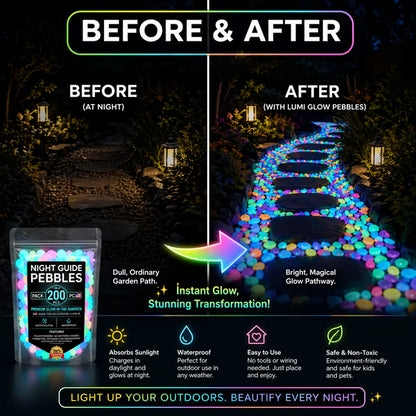 Frolunora® 🌈Colorful Glow-in-the-Dark Garden Stones