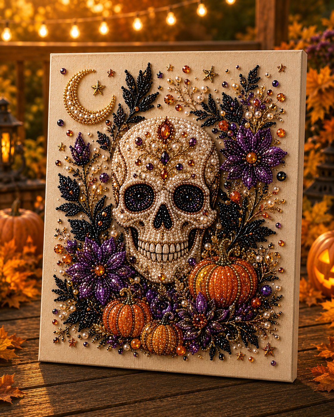 Frolunora® 👻Halloween Pearl Art DIY Kit – Turn Tiny Pearls into Spooky-Cute Magic