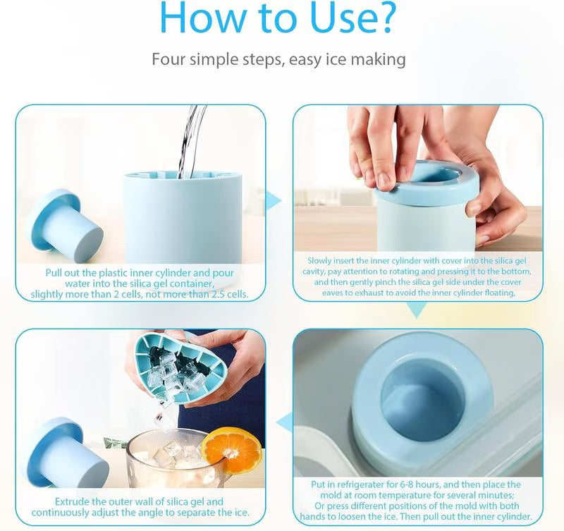 Frolunora® Quick-Freezing Silicone Ice Cube Mold ❄️Summer Chill Essential!