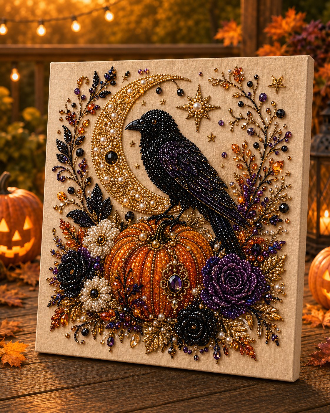 Frolunora® 👻Halloween Pearl Art DIY Kit – Turn Tiny Pearls into Spooky-Cute Magic