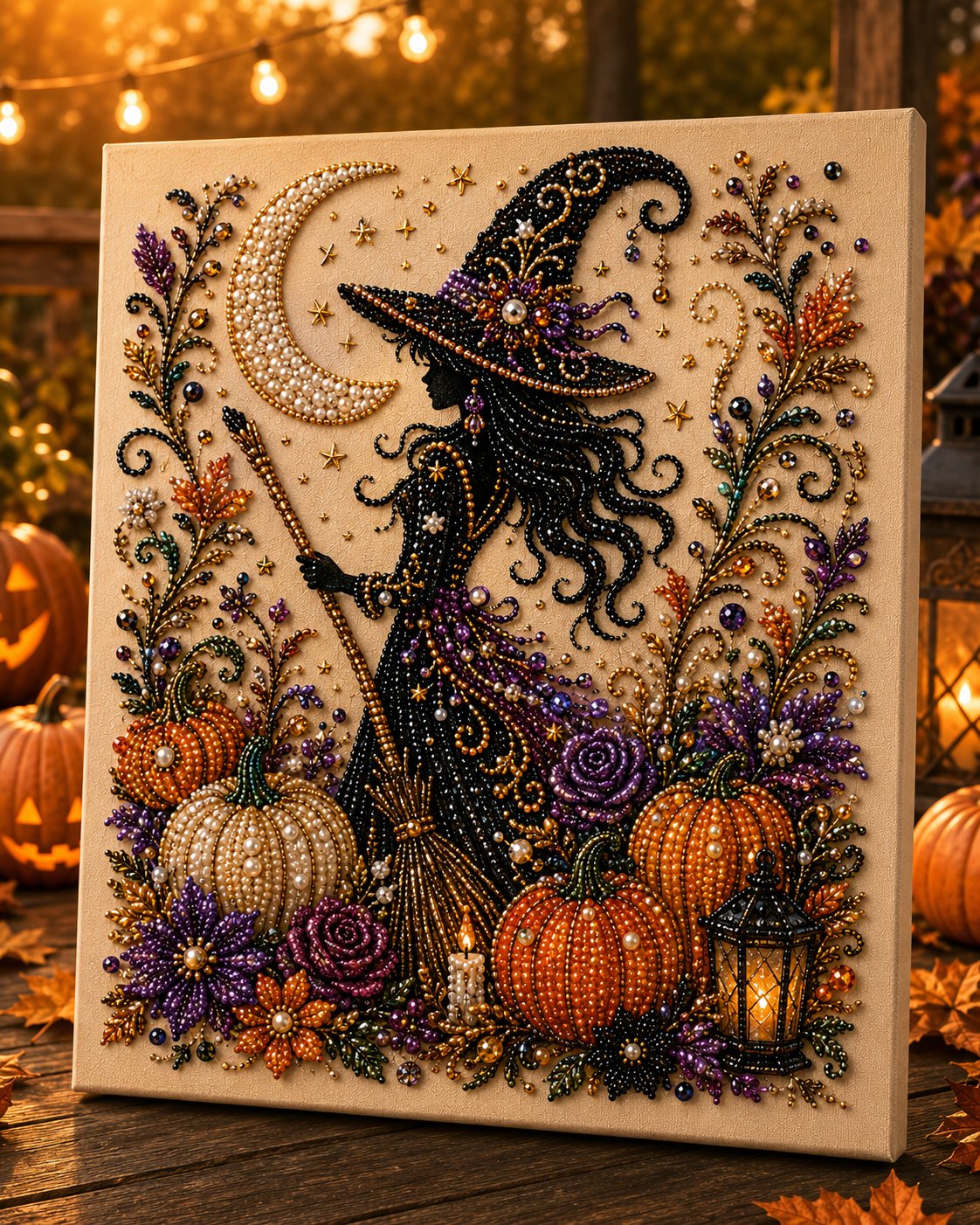 Frolunora® 👻Halloween Pearl Art DIY Kit – Turn Tiny Pearls into Spooky-Cute Magic
