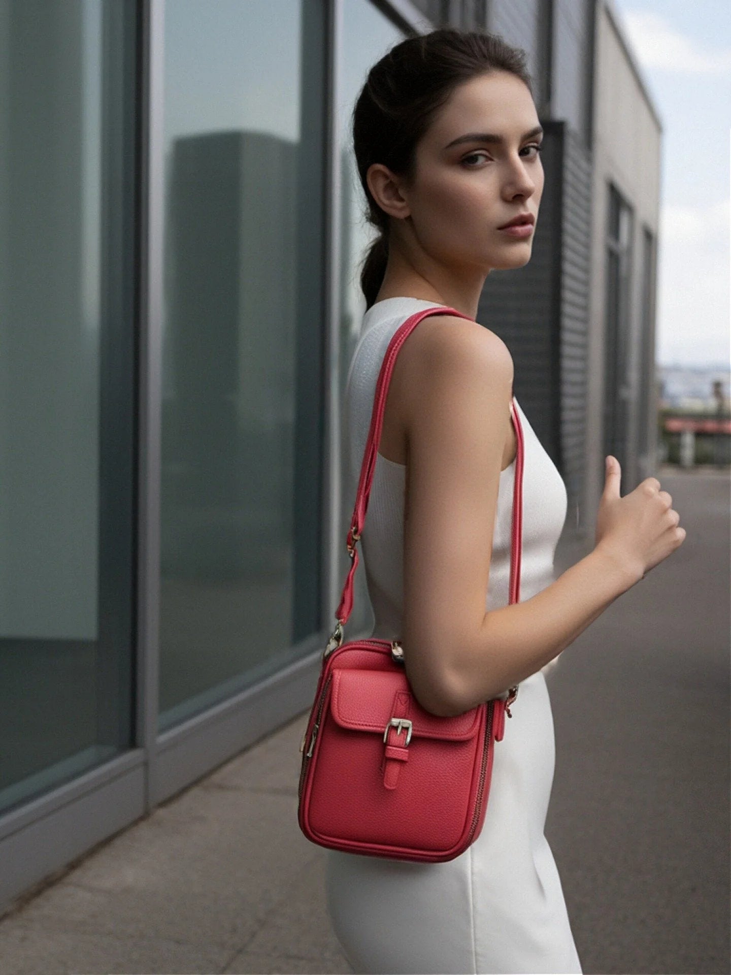 Frolunora® Crossbody Leather Bag