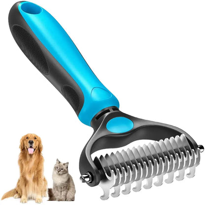Frolunora® 🐾Double-Sided Pet Grooming Brush – Hurtless Shedding & Dematting Undercoat Rake for Dogs and Cats upsell
