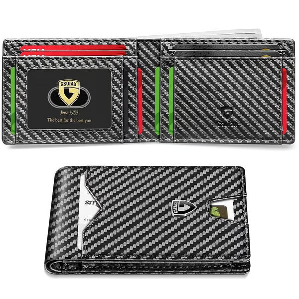 Frolunora®  Men's Slim Wallet with RFID Blocking