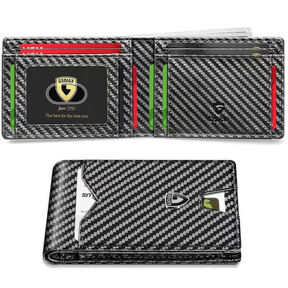 Frolunora®  Men's Slim Wallet with RFID Blocking