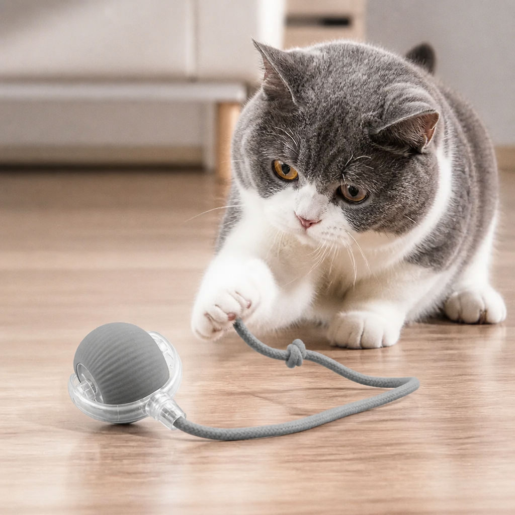 Frolunora®  Interactive Play Ball With Tail For Cats