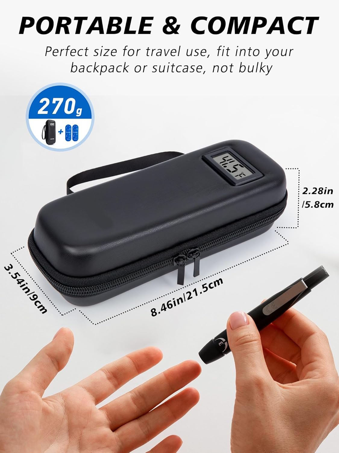 Frolunora® Insulin Cooler Travel Case with Temperature Display