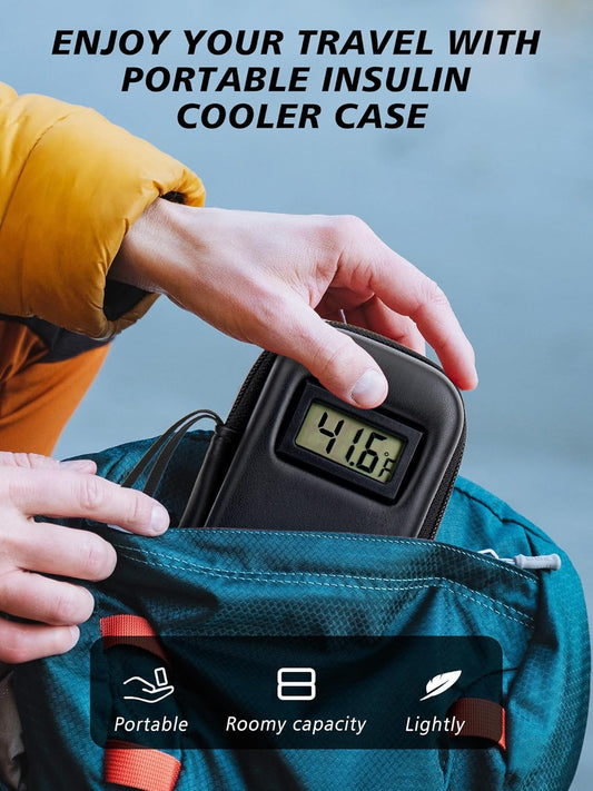 Frolunora® Insulin Cooler Travel Case with Temperature Display