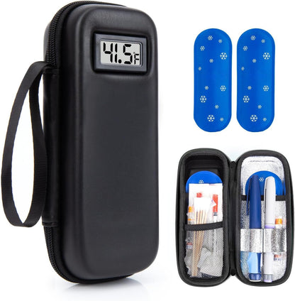 Frolunora® Insulin Cooler Travel Case with Temperature Display